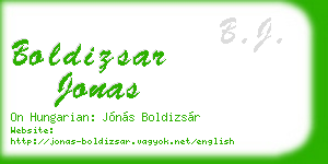 boldizsar jonas business card